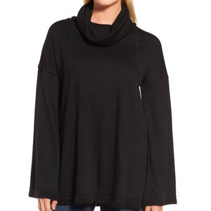 2 for $15 Caslon Women's Black Cozy Knit Tunic (Petite)